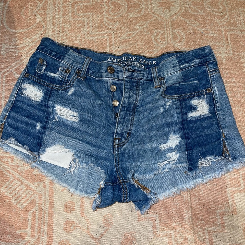 Hi-Rise Denim Shorts